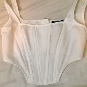 white corset top